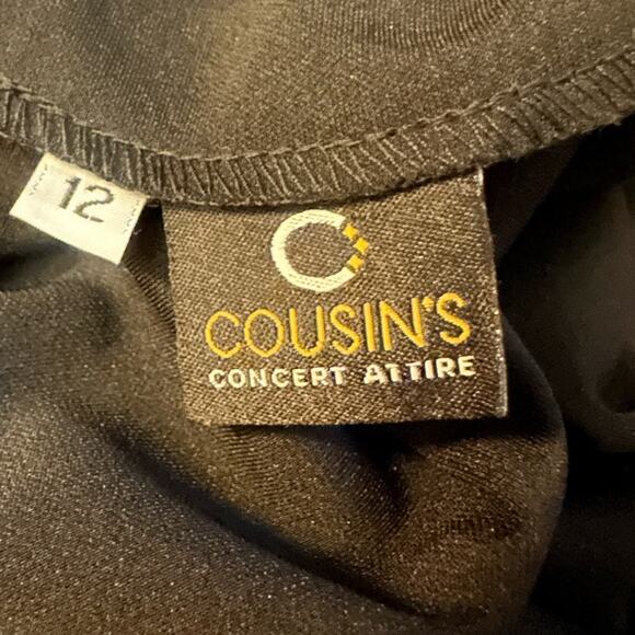 COUSINS Womens Dress Midi Cowl Draped Neck Concert Performance Solo Tie Back 12 - Picture 6 of 11